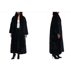 Azalea Wang Dayanne Faux Fur Longline Coat NWT